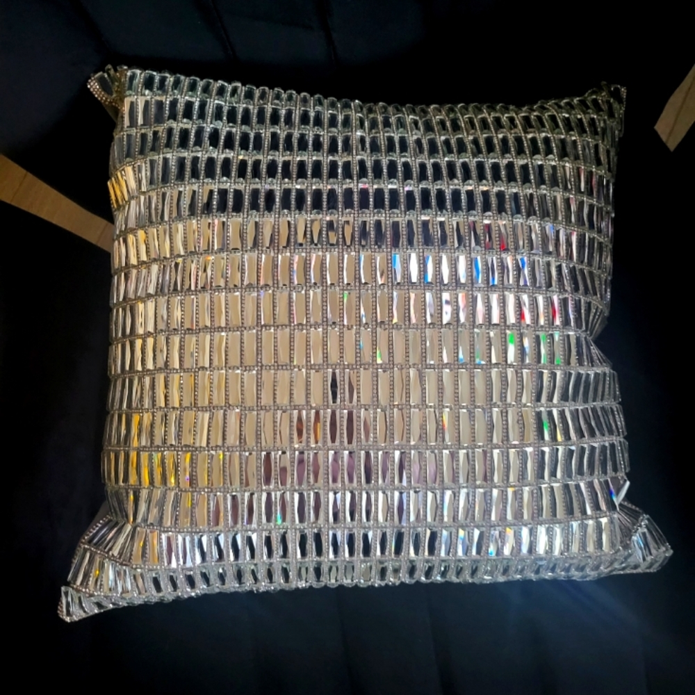 I have 2 mirrored beaded thrown pillows